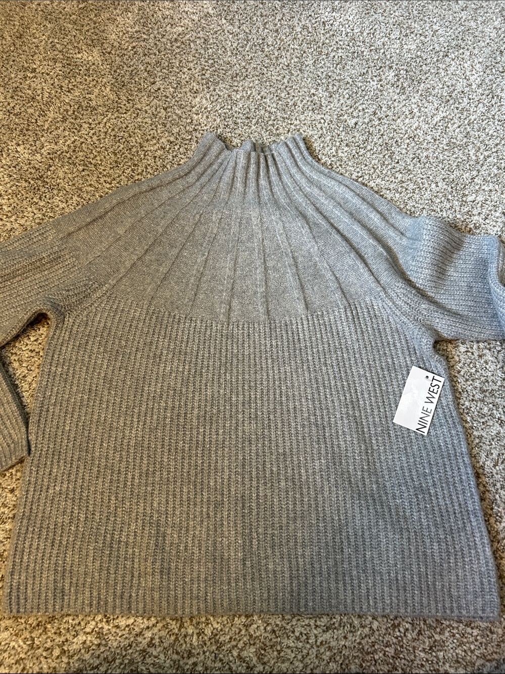 Nine West NWT Ribbed Cowl Neck Sweater